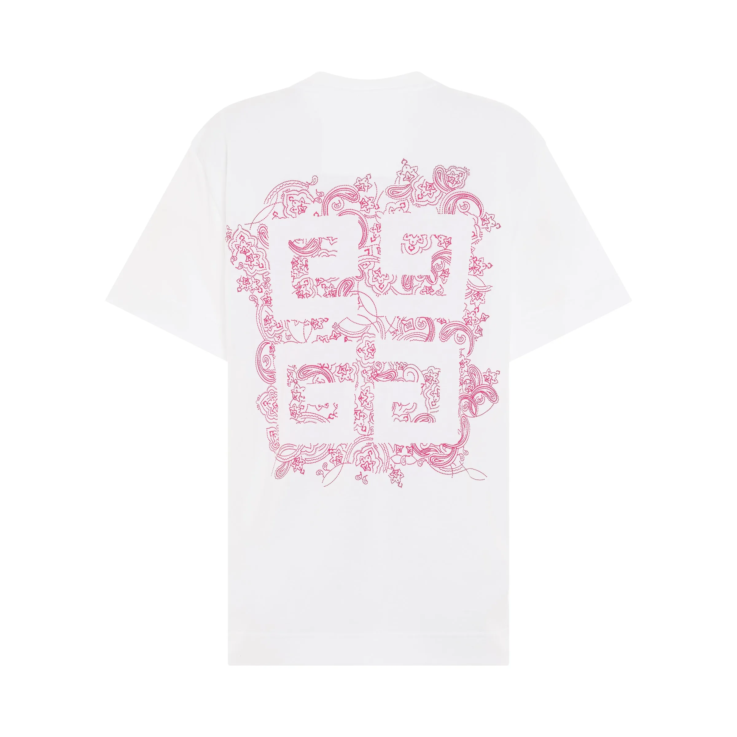 4G Embroidered Logo Classic Fit T-Shirt in White sold by MARAIS product image thumbnail 4