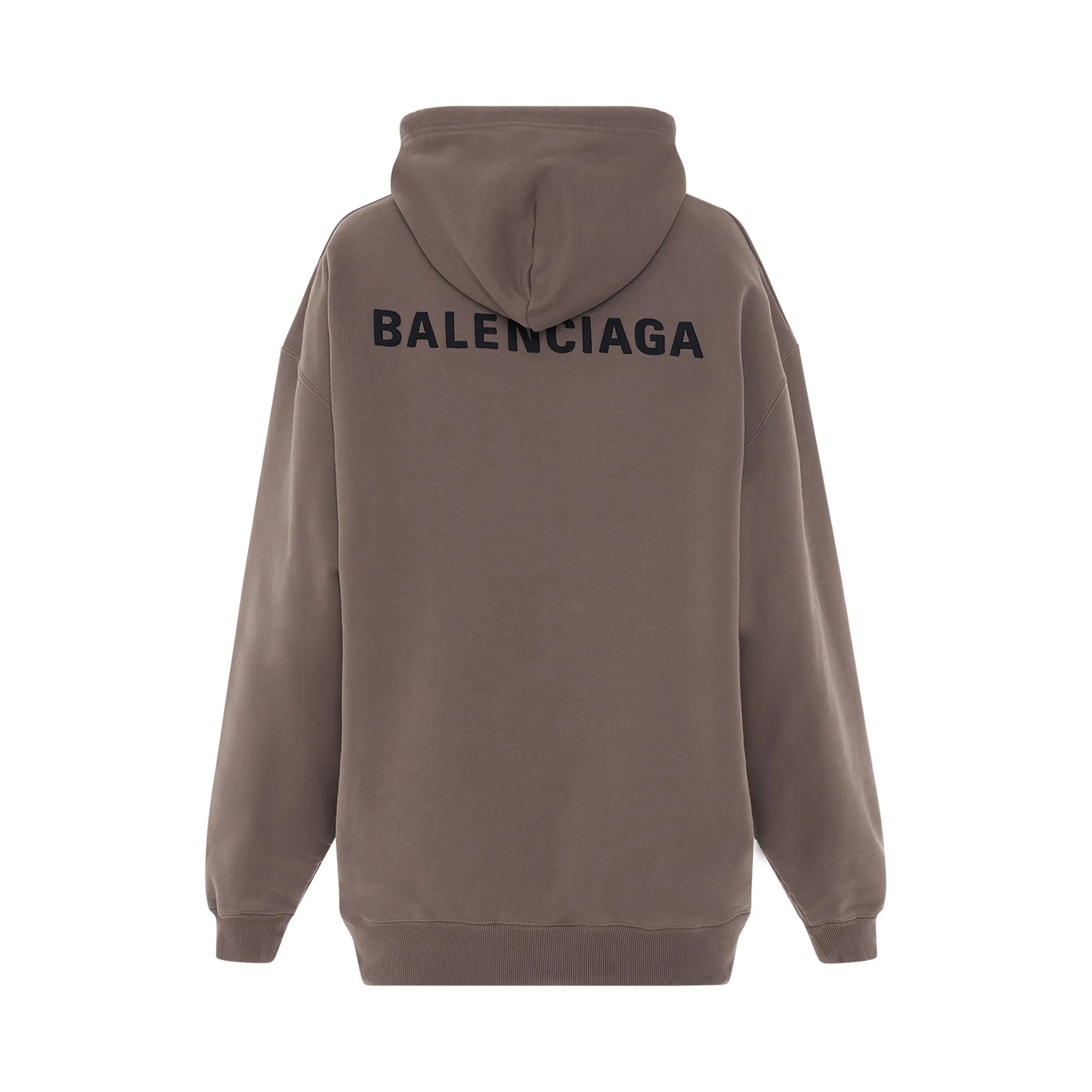 Fleece Back Logo Medium Fit Hoodie in Taupe sold by MARAIS product image thumbnail 4