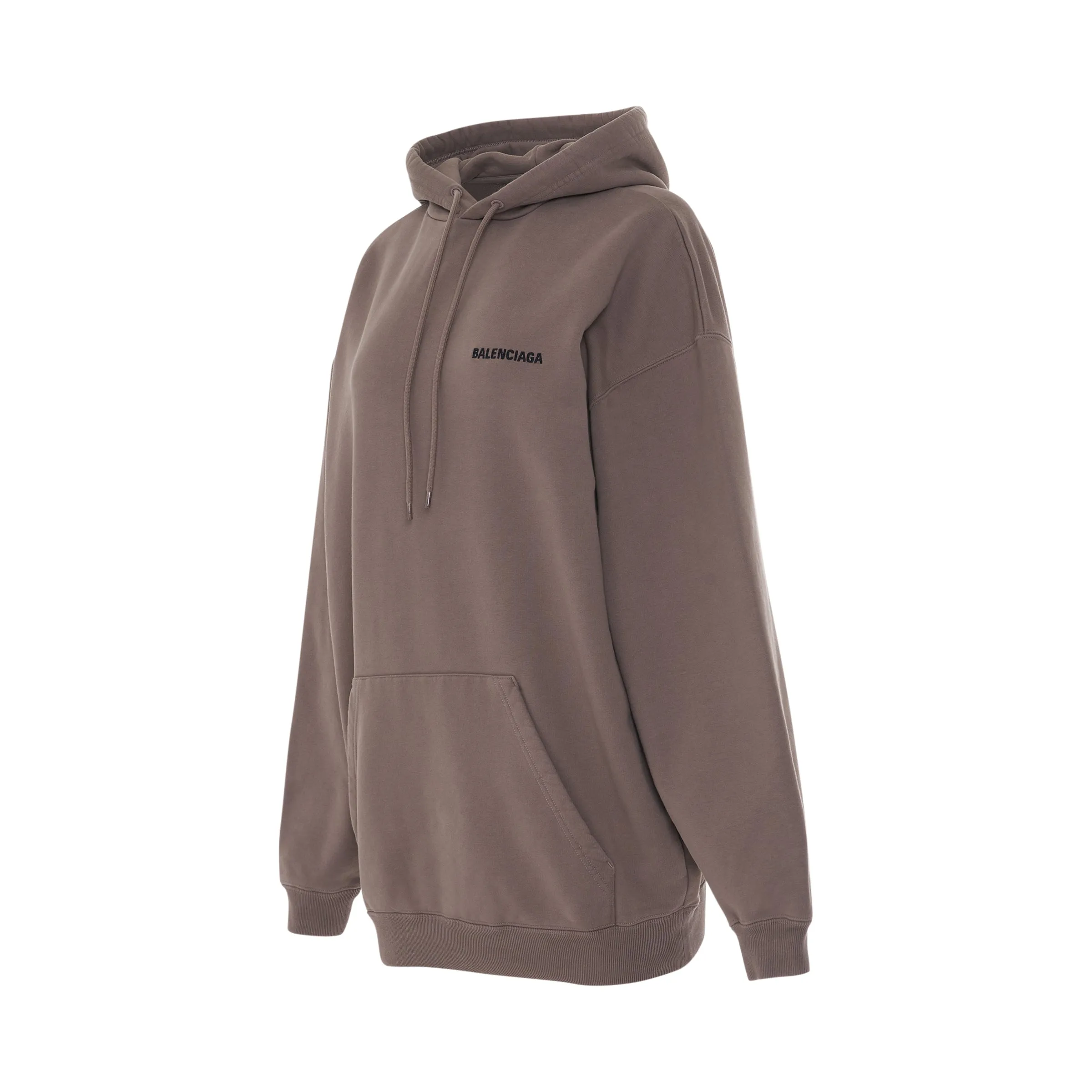Fleece Back Logo Medium Fit Hoodie in Taupe sold by MARAIS product image thumbnail 2