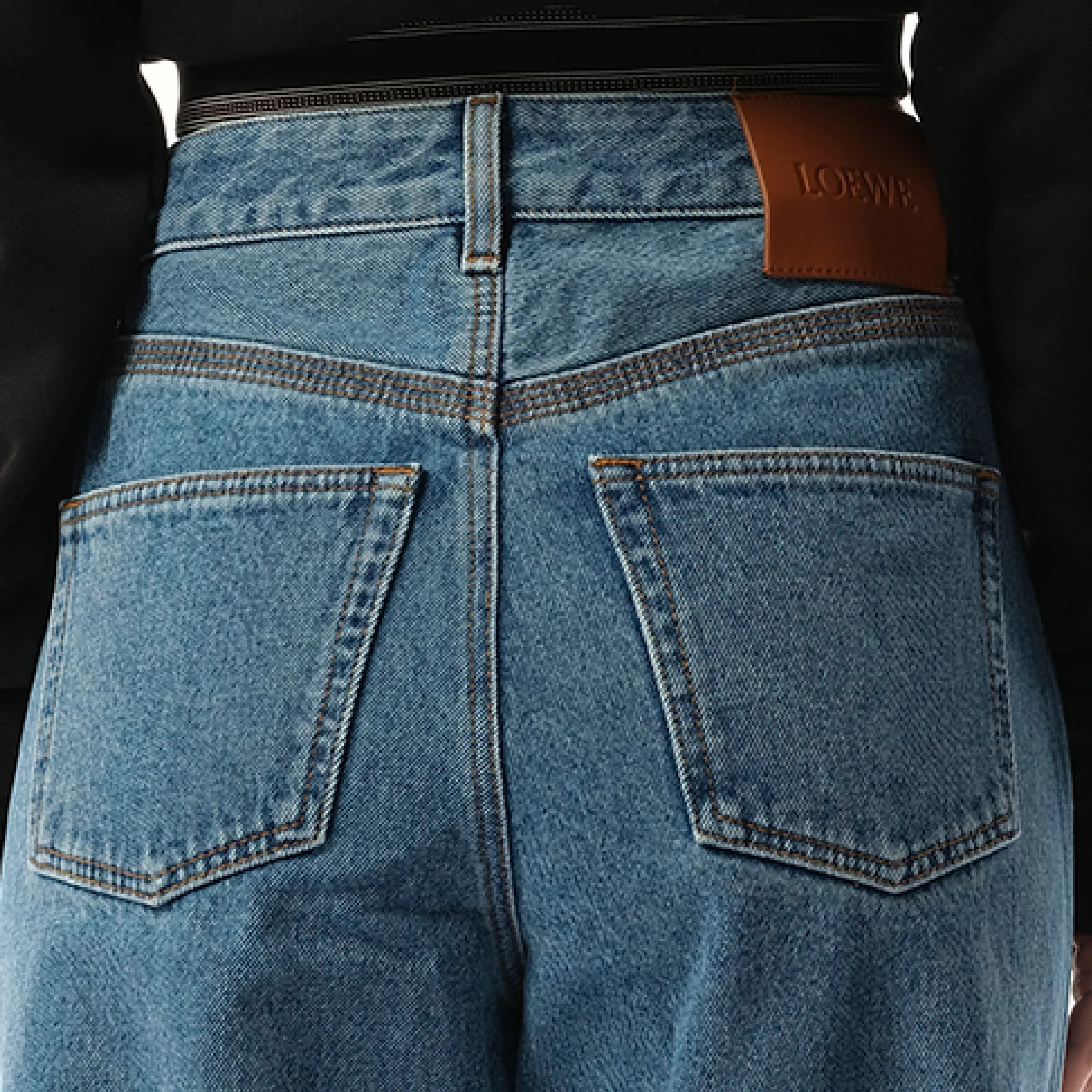 Anagram Cropped Jeans in Mid Blue sold by MARAIS product image thumbnail 3