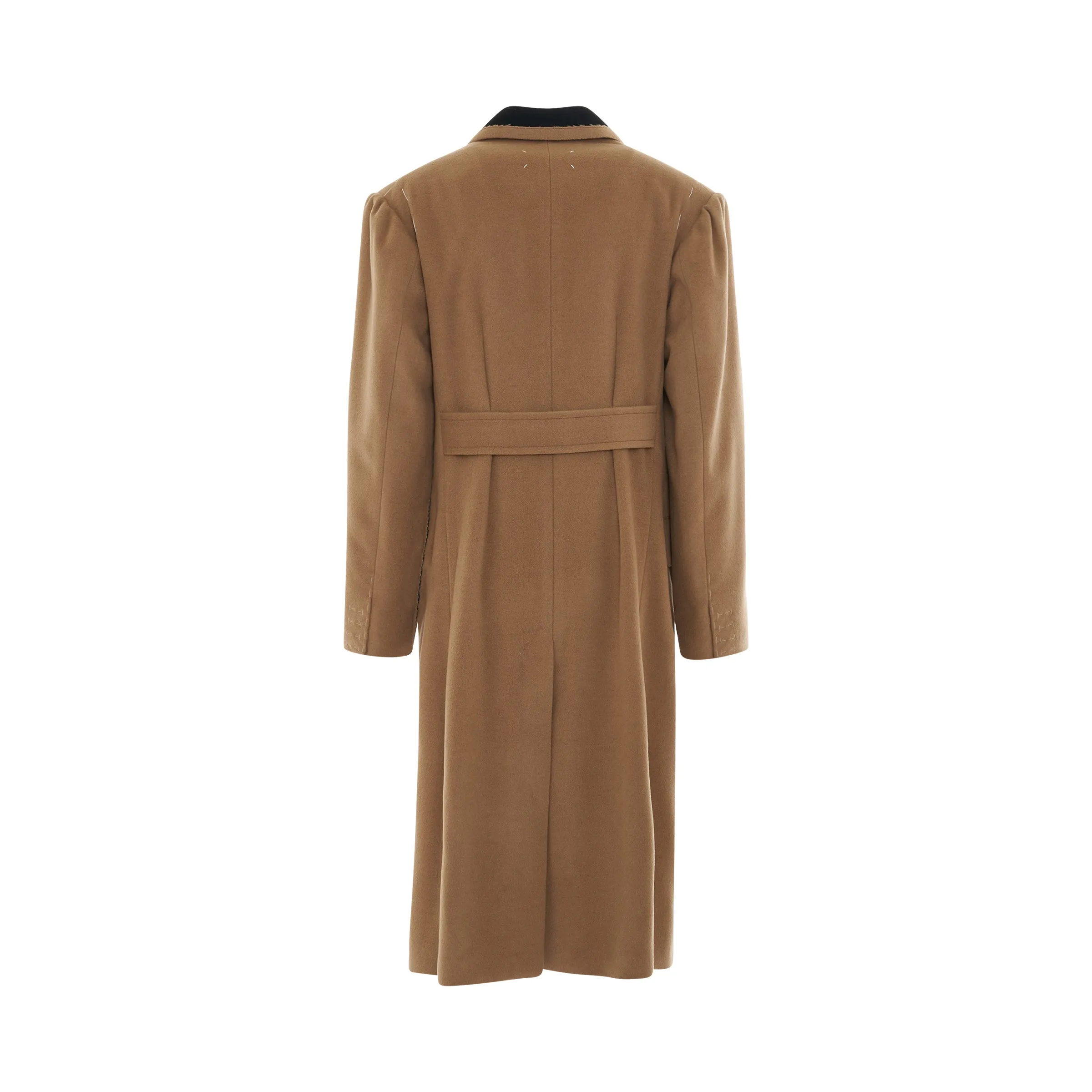 Double Breasted Wool Coat in Camel sold by MARAIS product image thumbnail 5