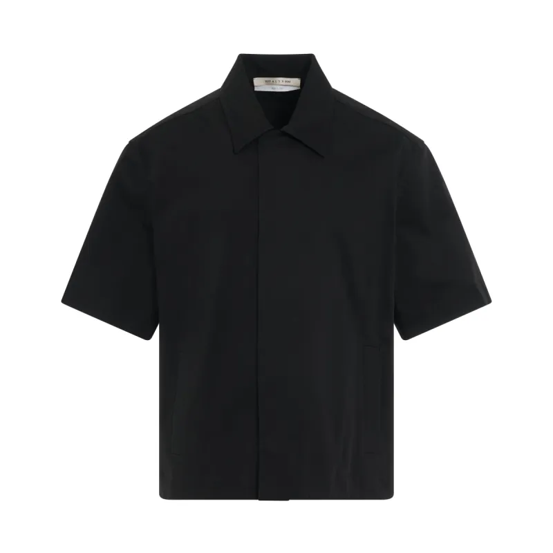 Oversized Short Shirt in Black sold by MARAIS