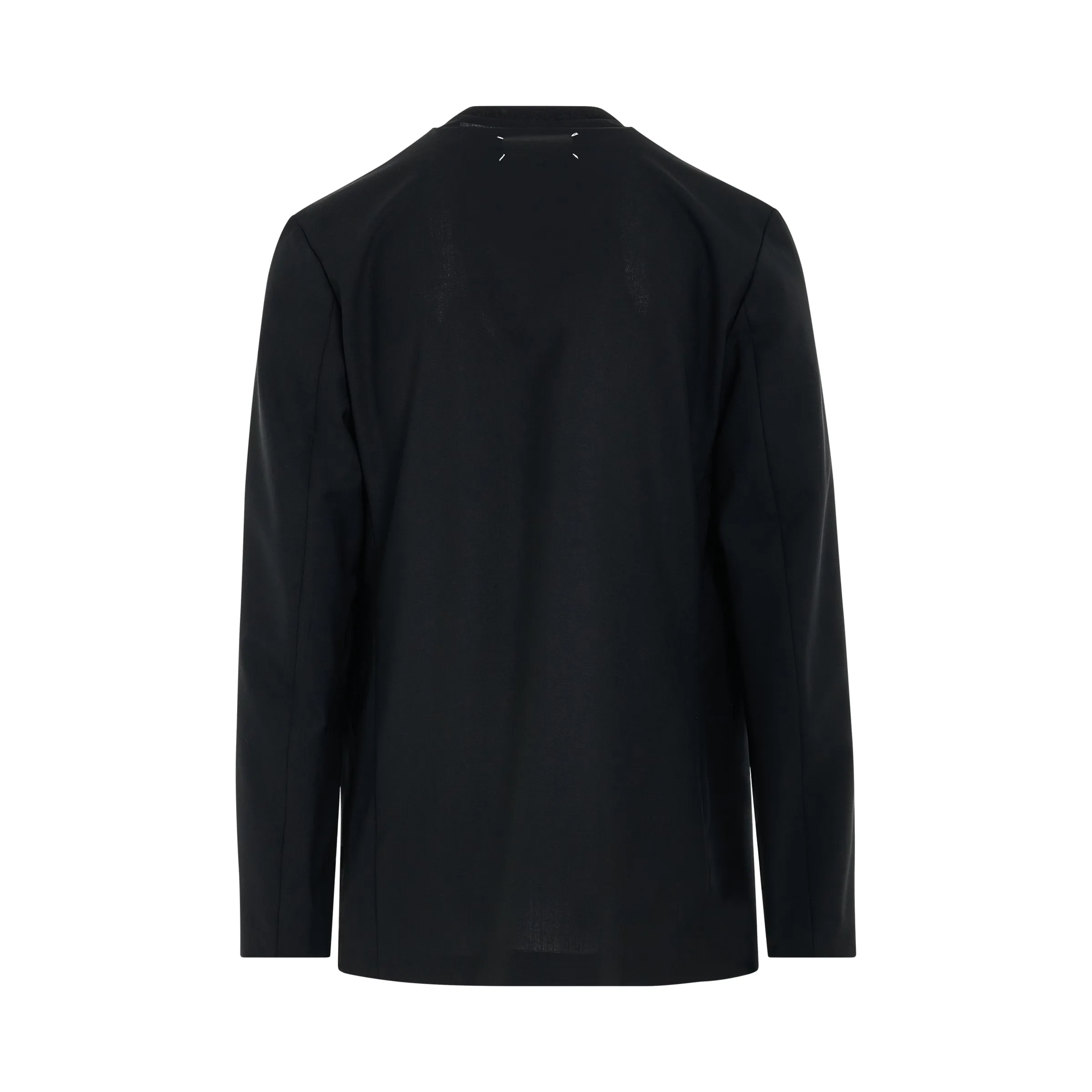Collarless Single Breasted Blazer in Black sold by MARAIS product image thumbnail 4