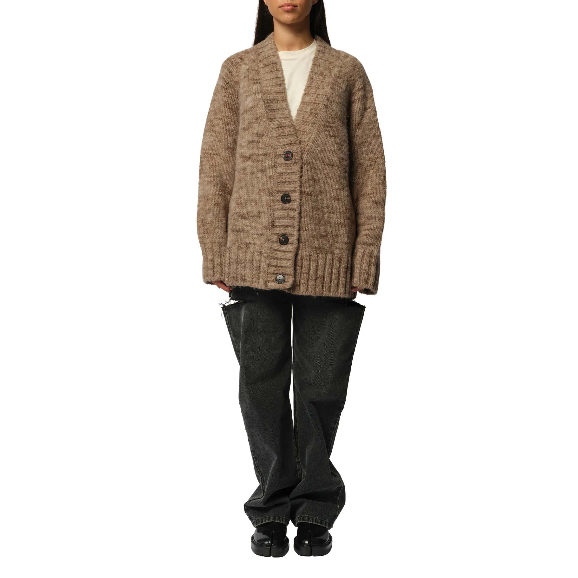 Botanical Knit Cardigan in Anthracite sold by MARAIS product image thumbnail 4