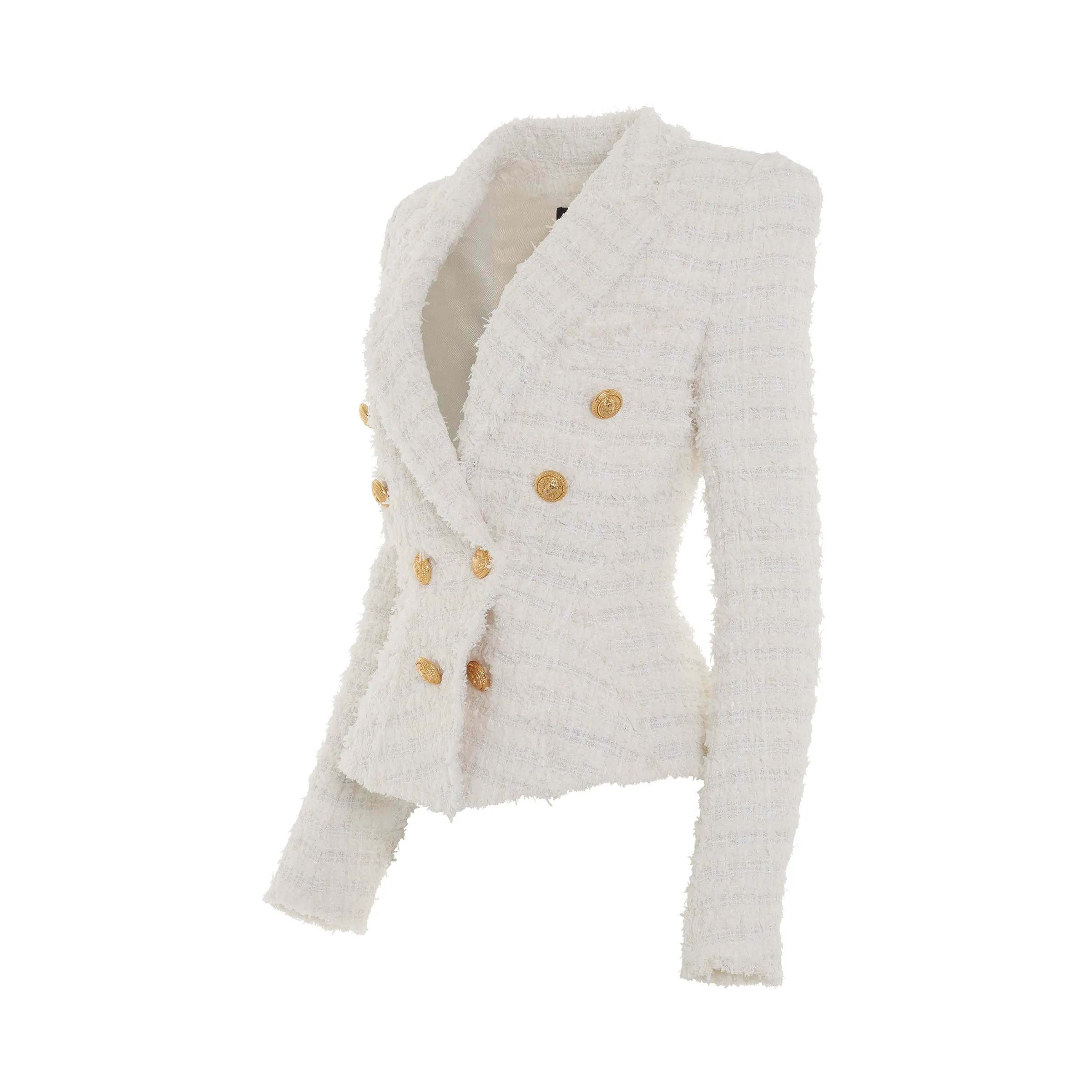 8 Button Tweed Jacket in White sold by MARAIS product image thumbnail 2