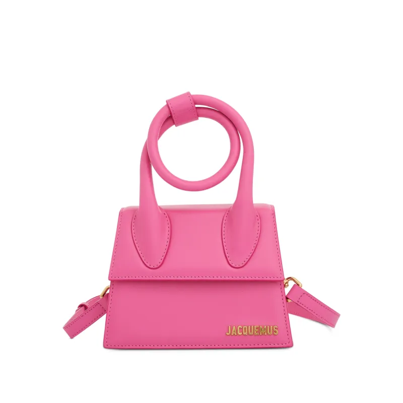 Le Chiquito Noeud Leather Bag in Pink sold by MARAIS