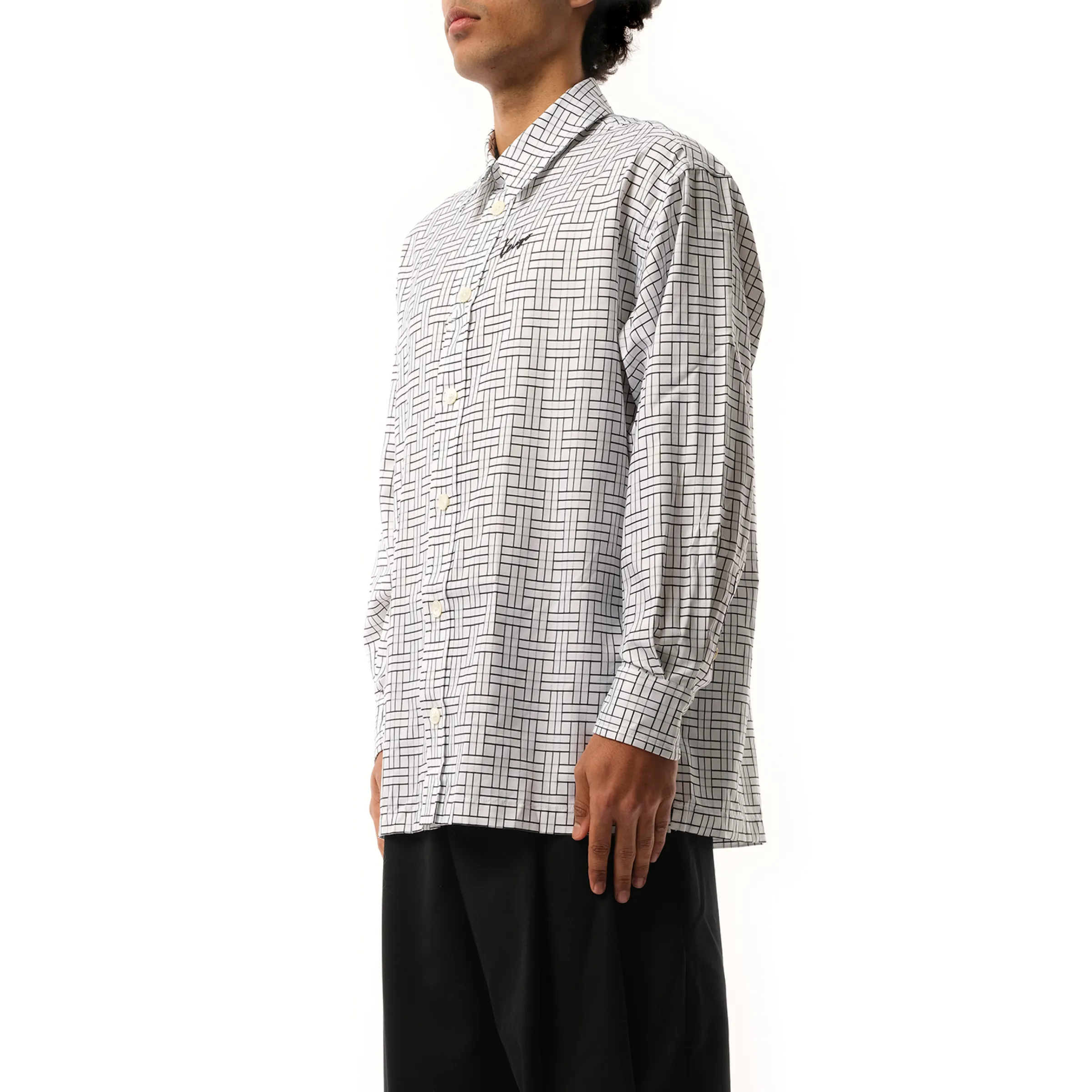 Kenzo Weave Oversized Shirt in White sold by MARAIS product image thumbnail 5