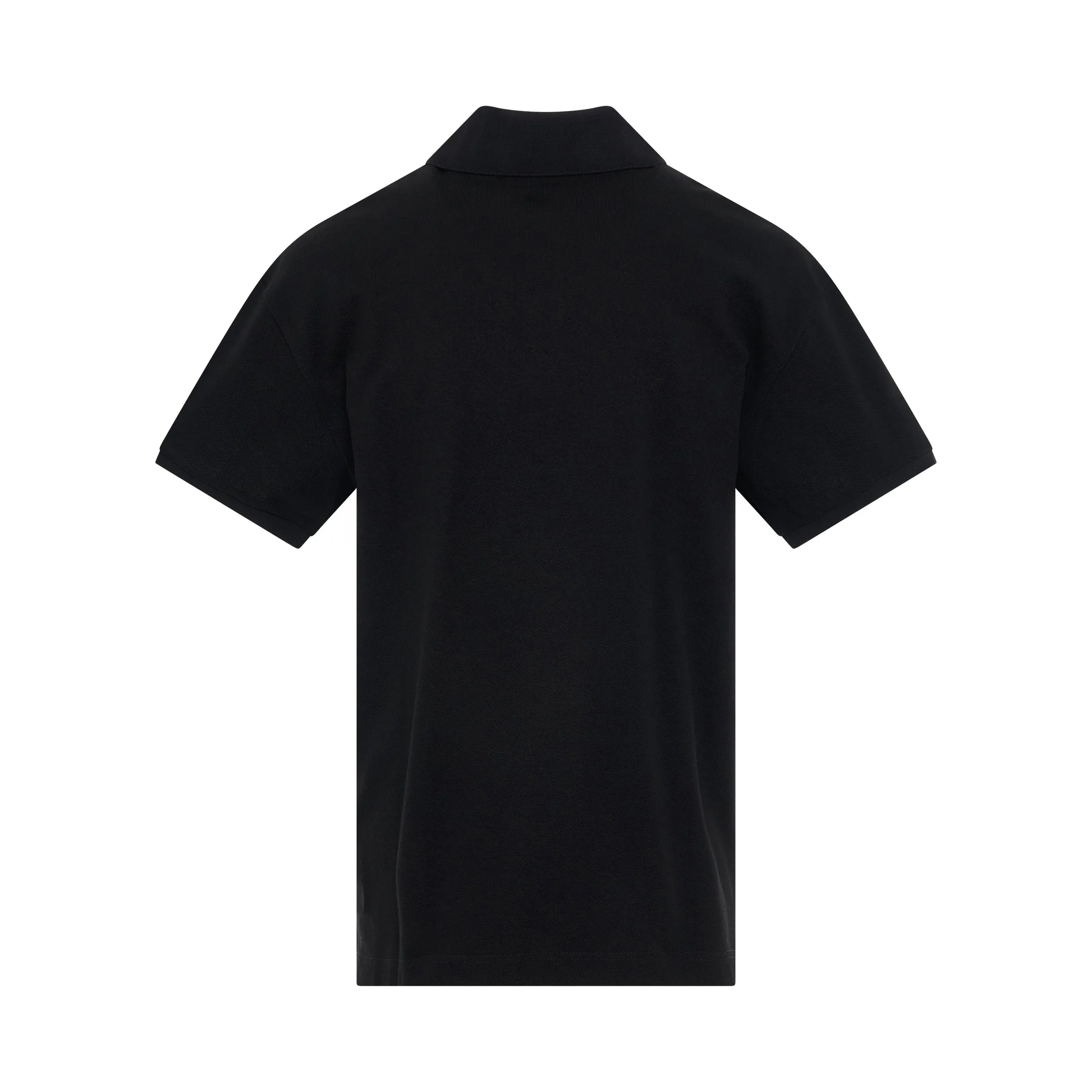 Embroidered Logo Polo Shirt in Black sold by MARAIS product image thumbnail 4