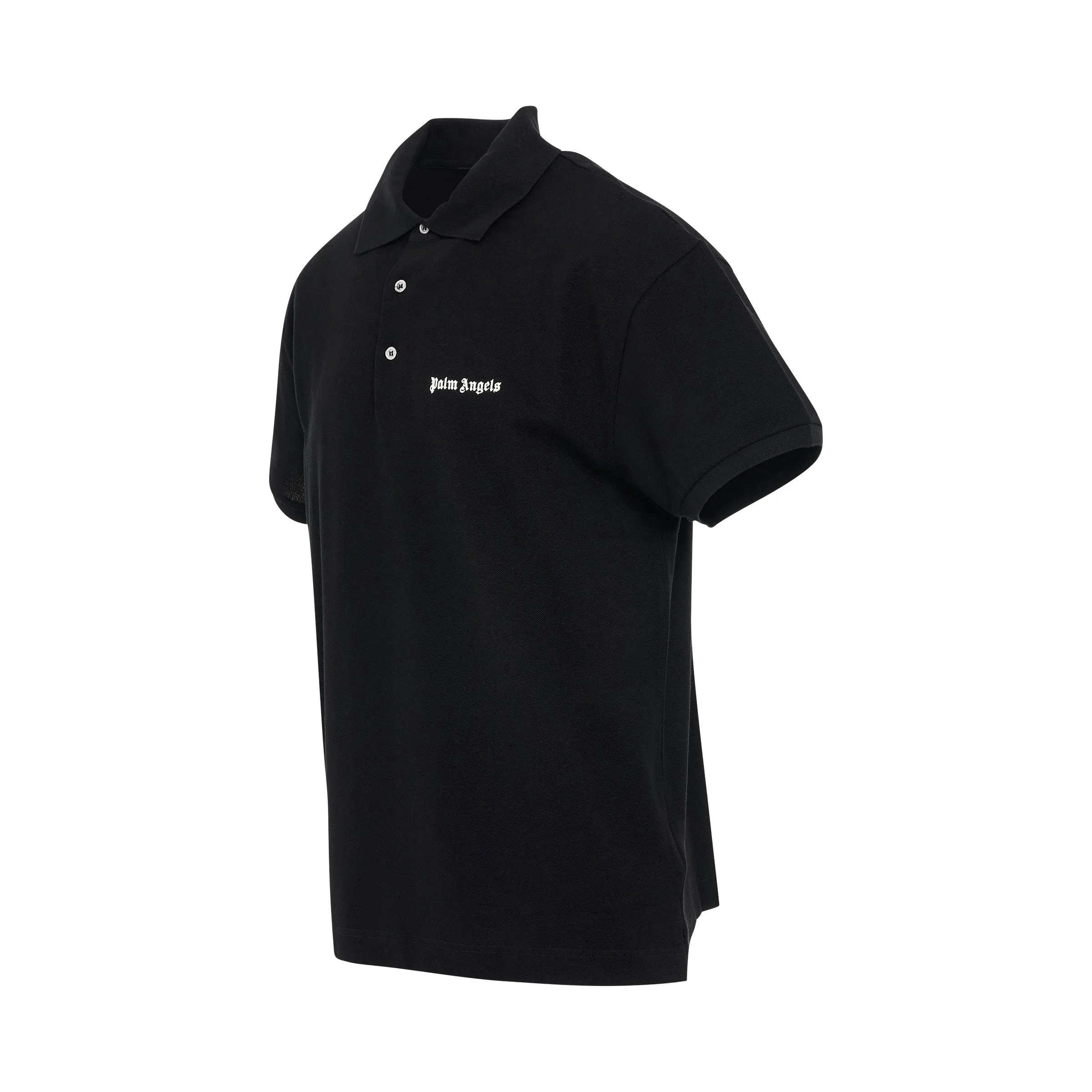 Embroidered Logo Polo Shirt in Black sold by MARAIS product image thumbnail 2