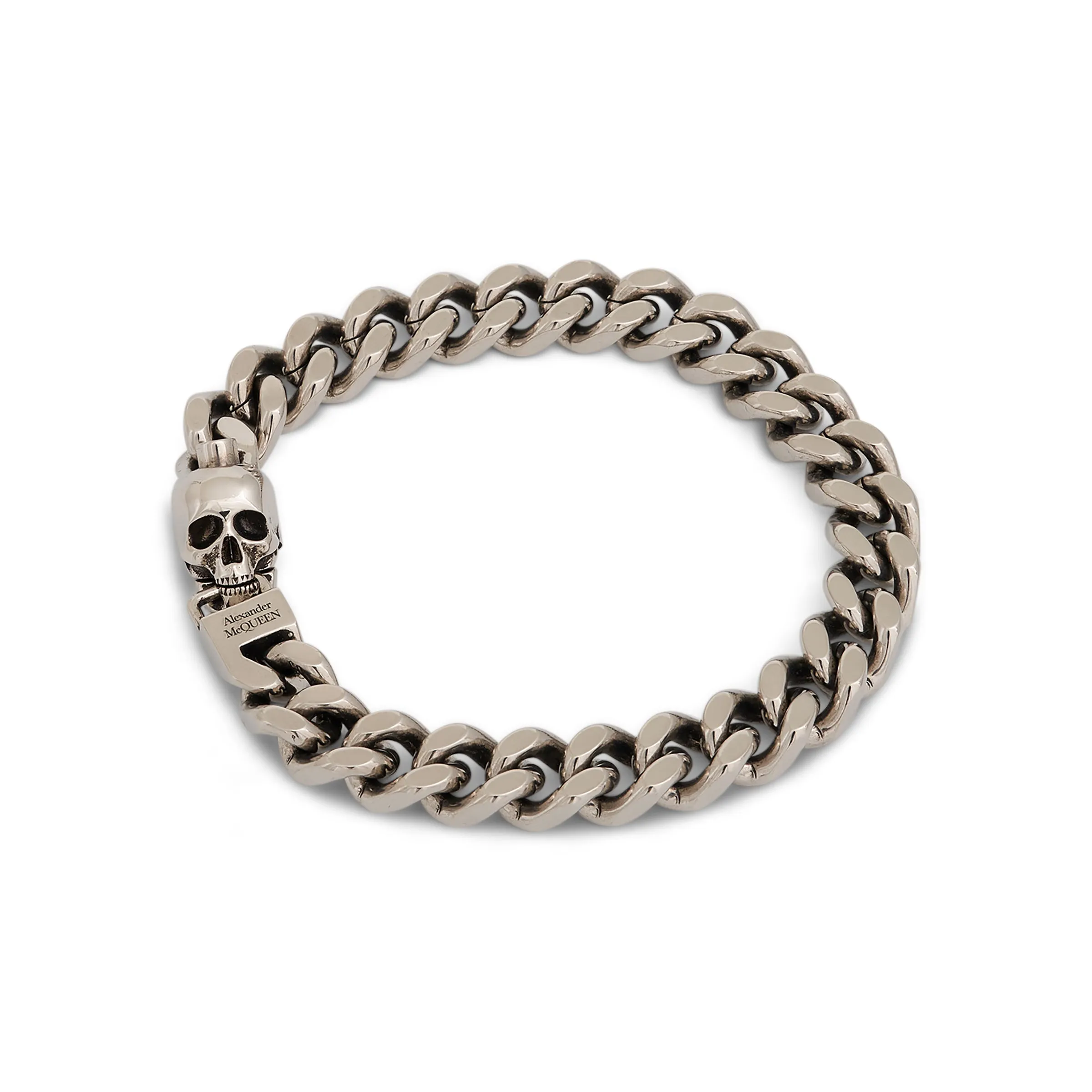 Skull Chain Bracelet in Antique Silver sold by MARAIS