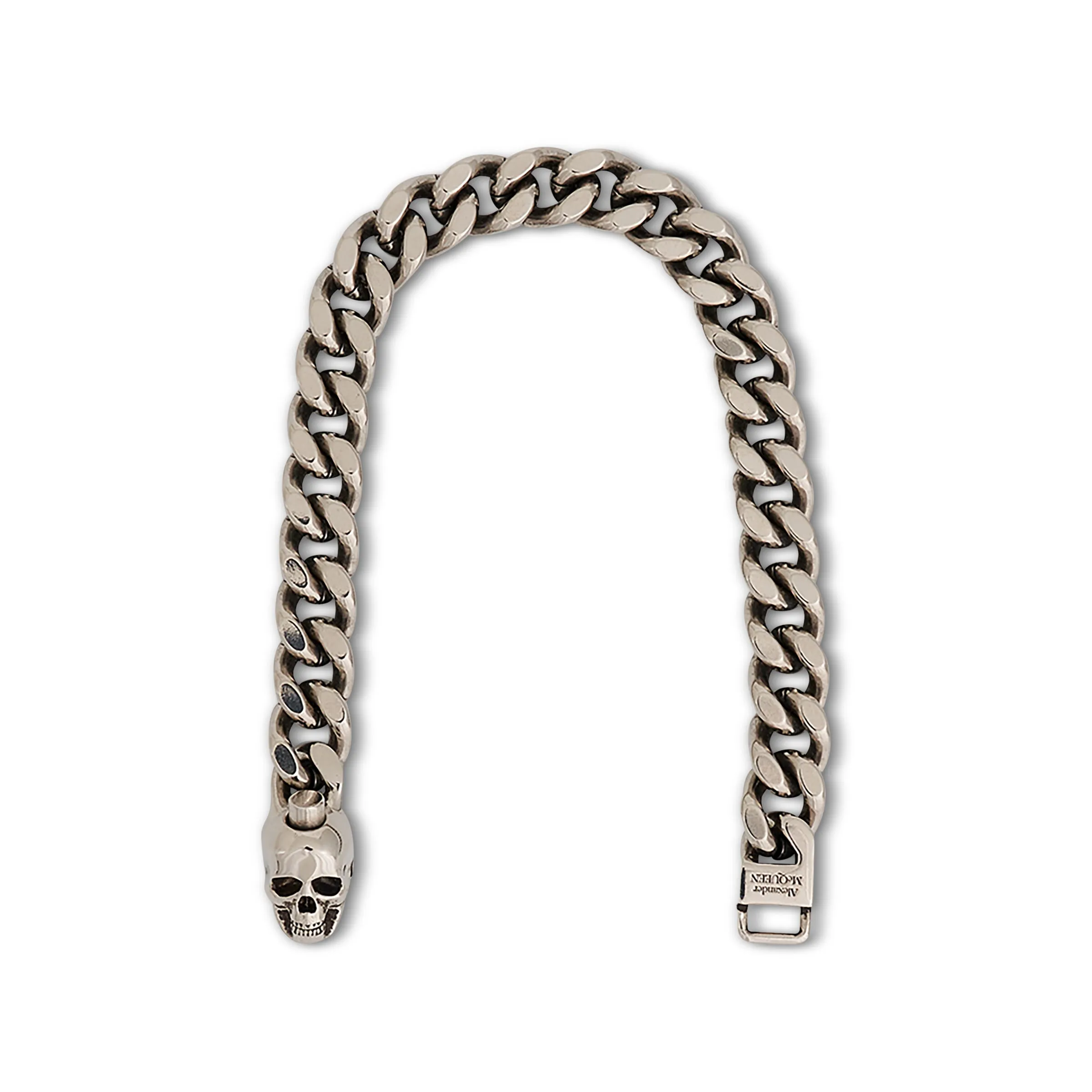 Skull Chain Bracelet in Antique Silver sold by MARAIS product image thumbnail 4