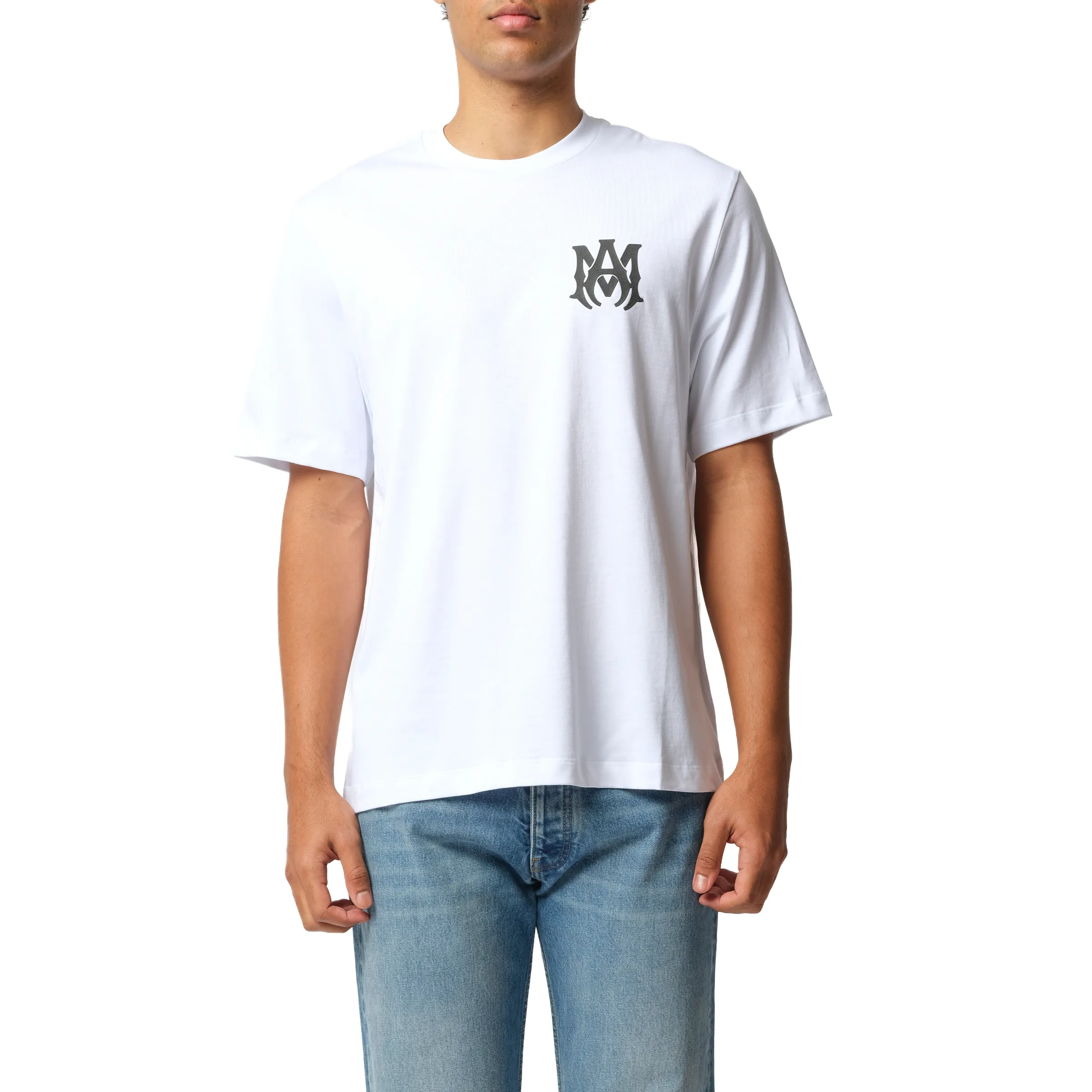 MA Core Logo T-Shirt in White/Black sold by MARAIS