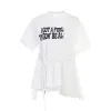 I Got A Feeling Drape T-Shirt in Off White sold by MARAIS