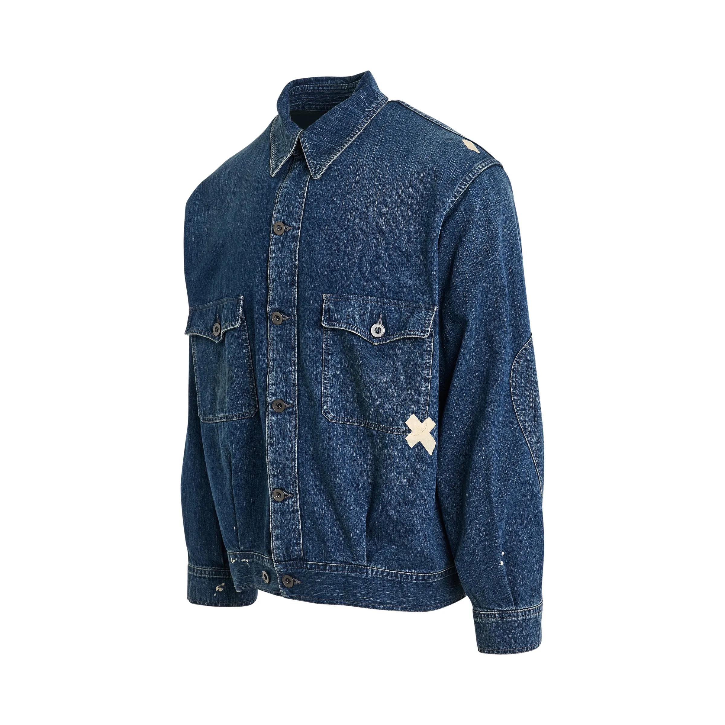 Classic Denim Jacket in Greencast Indigo sold by MARAIS product image thumbnail 2