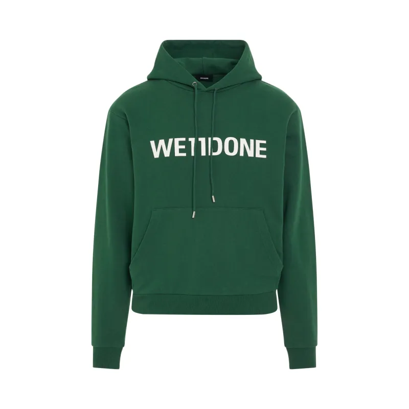 Basic Logo Fitted Hoodie in Green sold by MARAIS