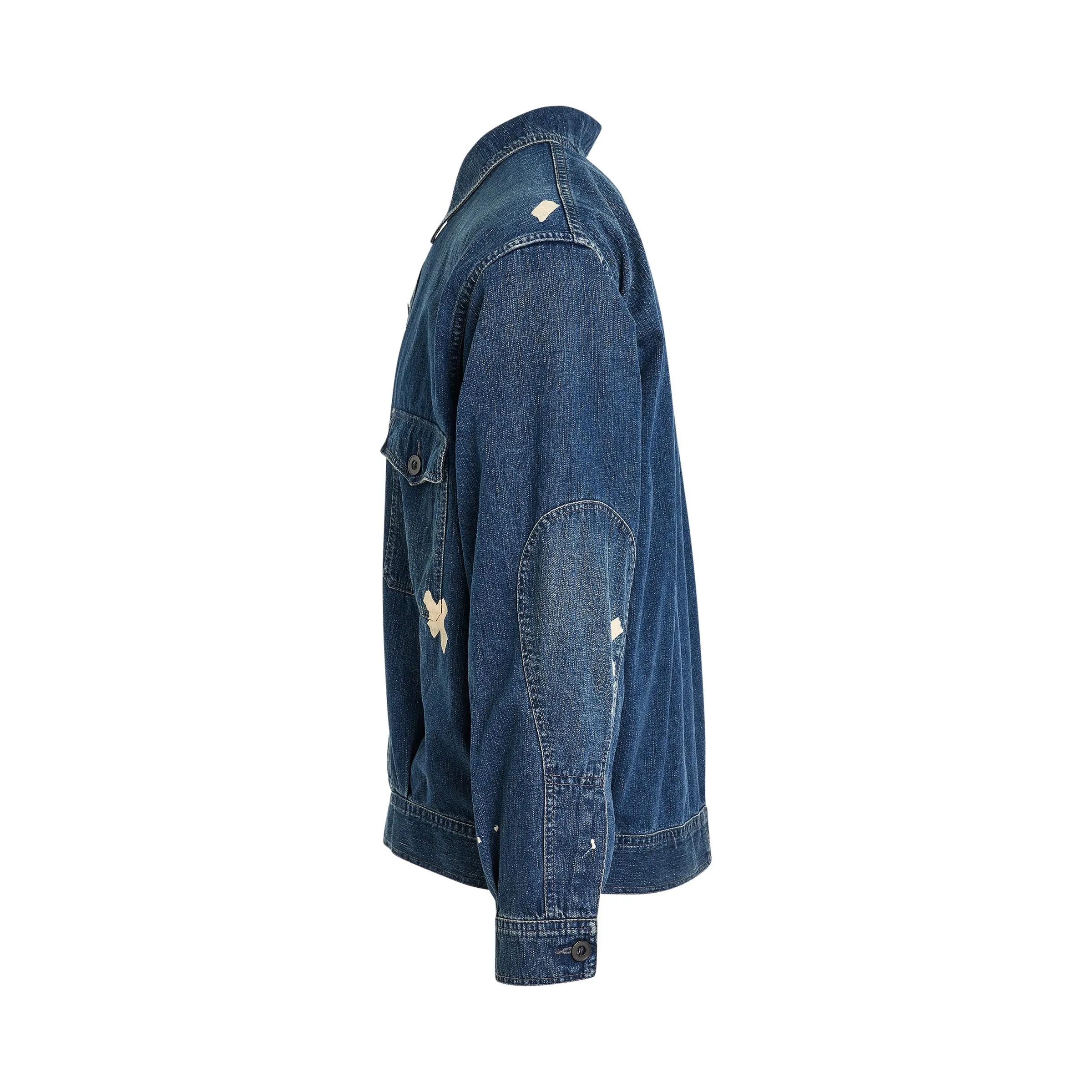 Classic Denim Jacket in Greencast Indigo sold by MARAIS product image thumbnail 3