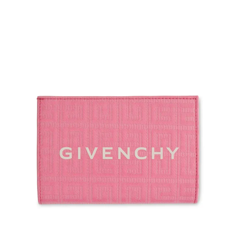 G Cut Bifold Wallet in 4G Coated Canvas in Bright Pink made by Givenchy