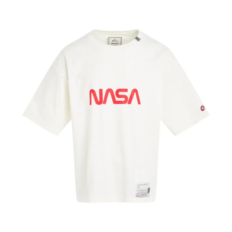 Nasa Printed T-Shirt in White sold by MARAIS