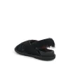 Fussbett Long Hair Calfskin Sandal in Black sold by MARAIS