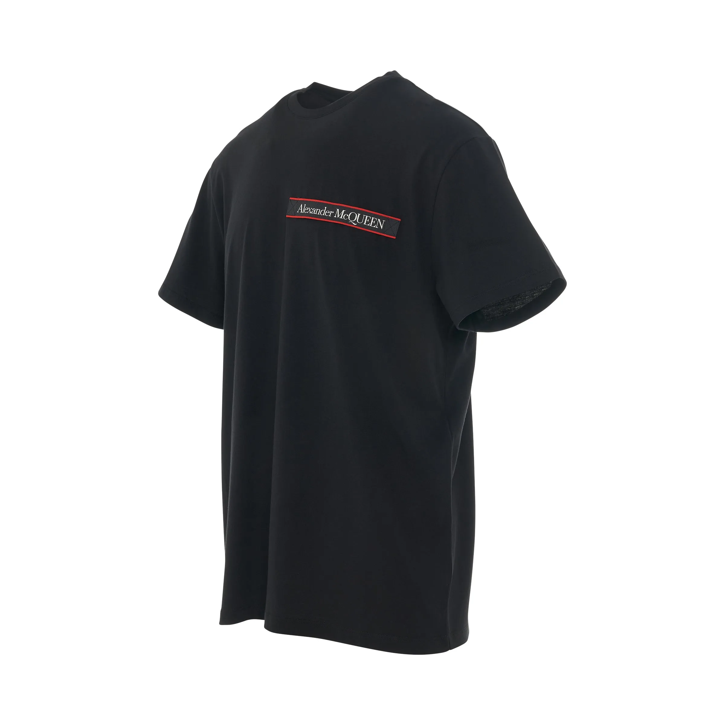 Logo Tape Detail T-Shirt in Black/Mix sold by MARAIS product image thumbnail 2