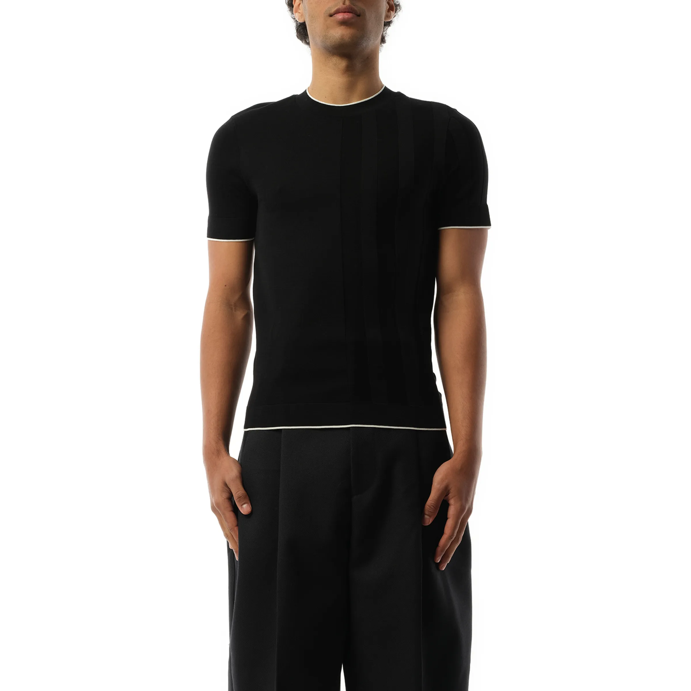 Le T-Shirt Tricot in Black sold by MARAIS