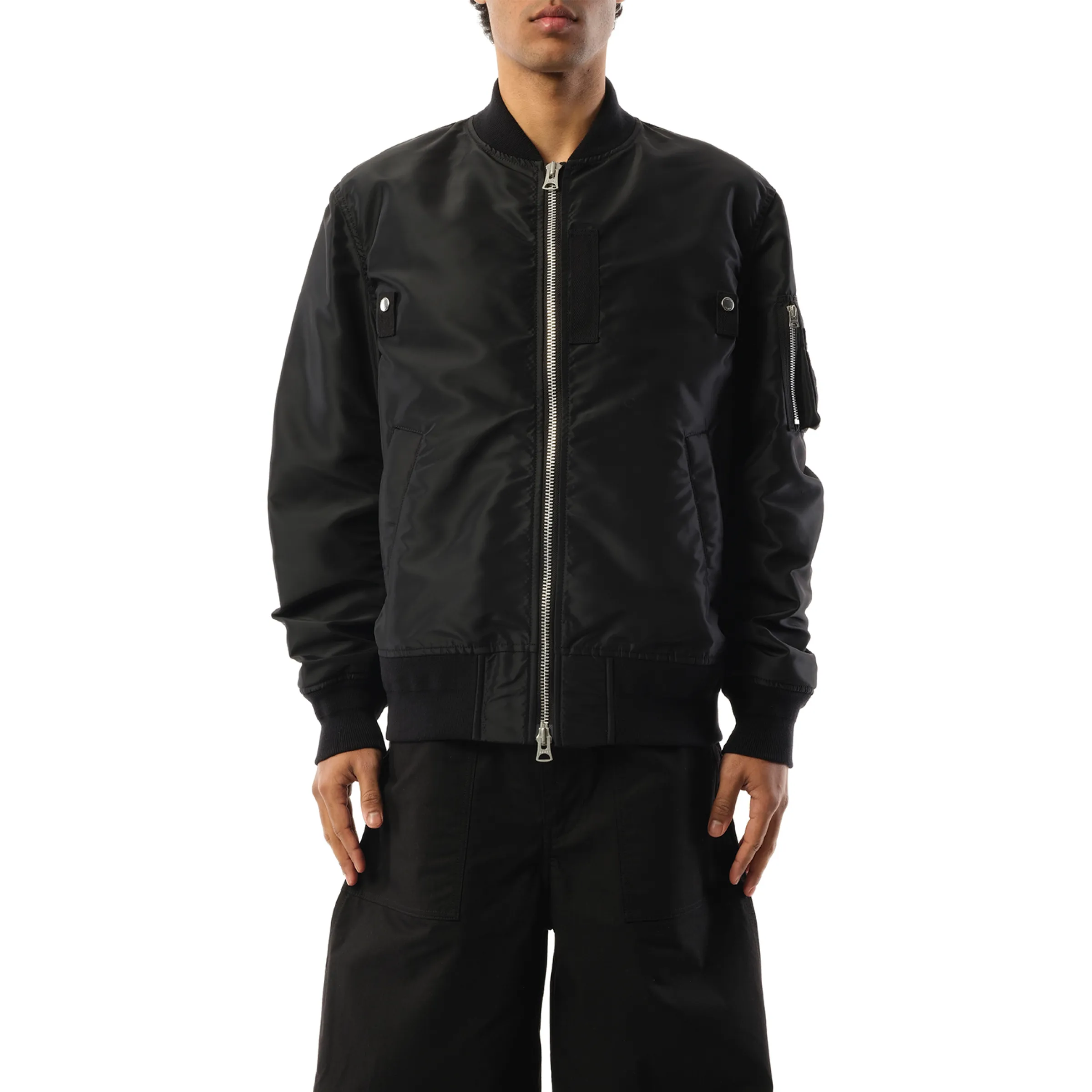 Nylon Twill Jacket in Black sold by MARAIS