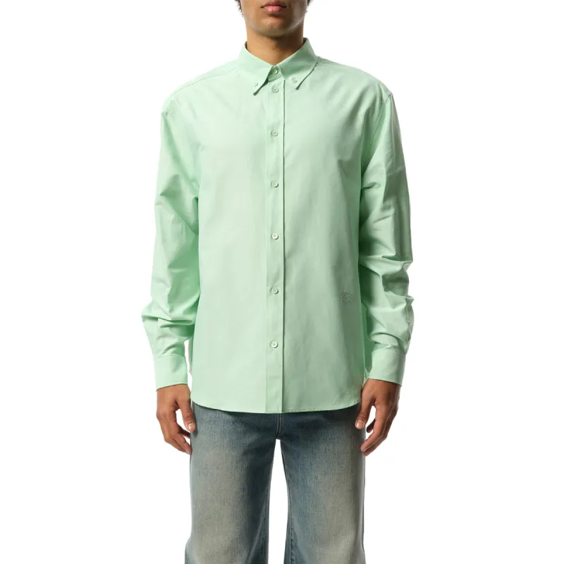 Anagram Detail Shirt in Light Green sold by MARAIS
