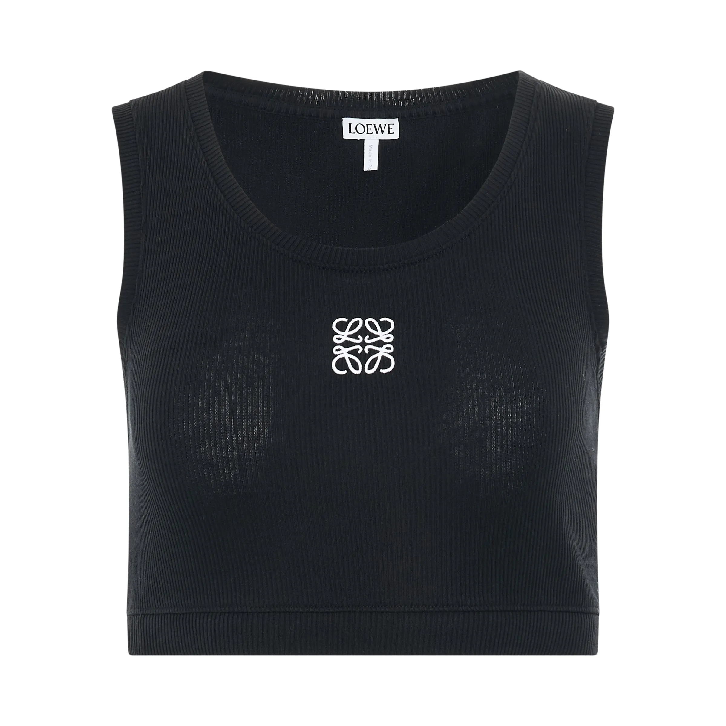 Anagram Cropepd Tank Top in Black sold by MARAIS
