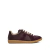 Replica Leather Sneaker in Merlot sold by MARAIS