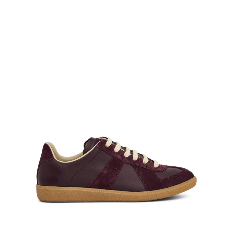 Replica Leather Sneaker in Merlot sold by MARAIS