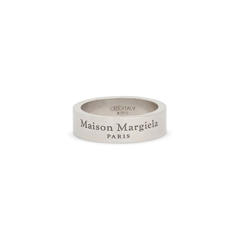 Logo Engraved 6mm Ring in Silver sold by MARAIS