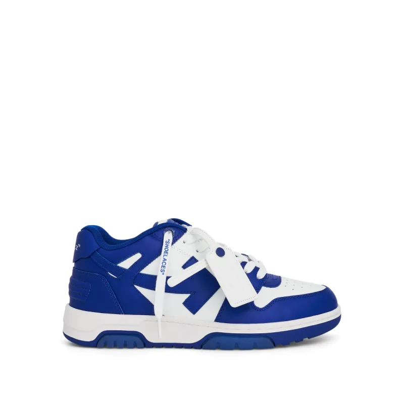 Out of Office Calf Leather Sneakers in White/Blue sold by MARAIS