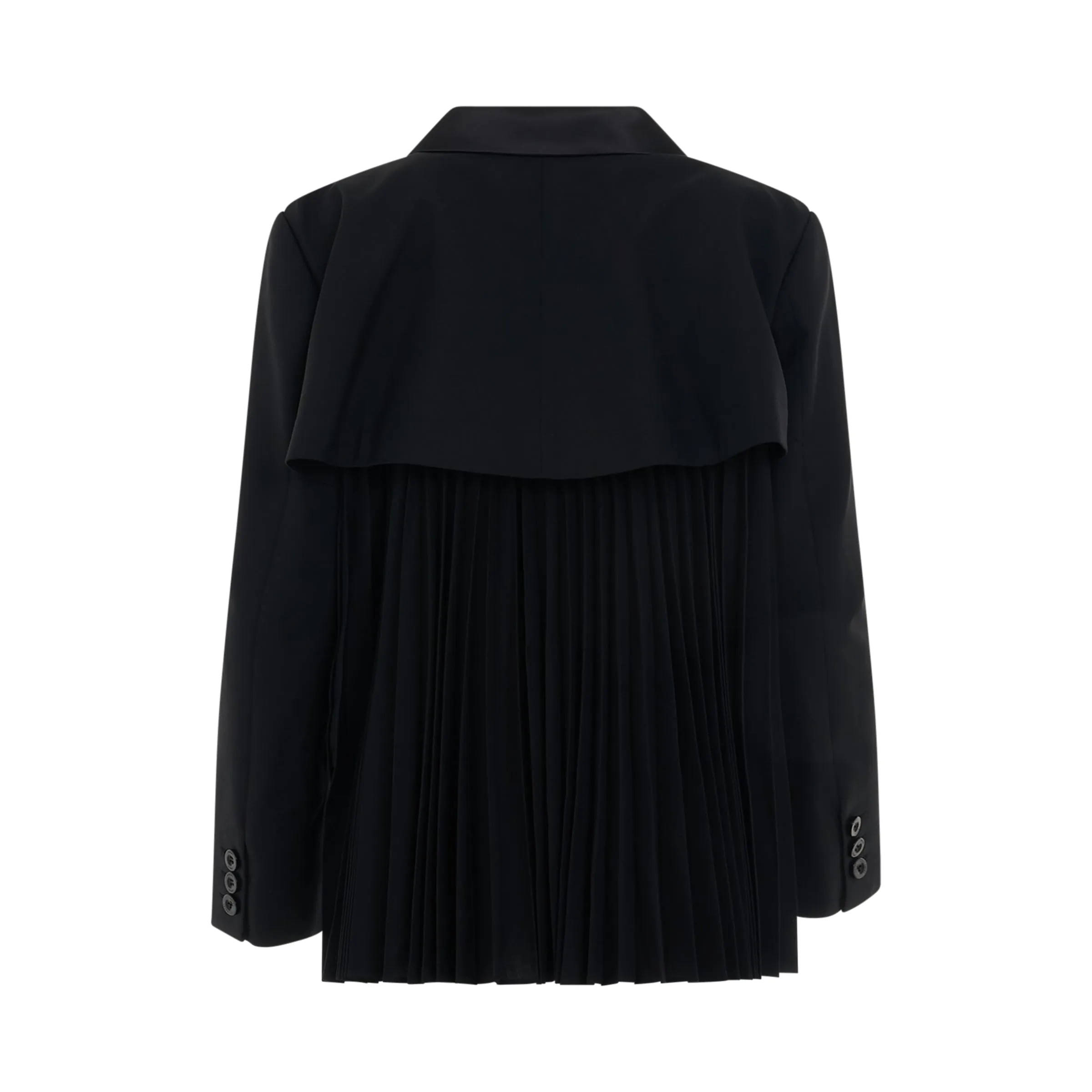 Double Breasted Suiting Mix Jacket in Black sold by MARAIS product image thumbnail 4