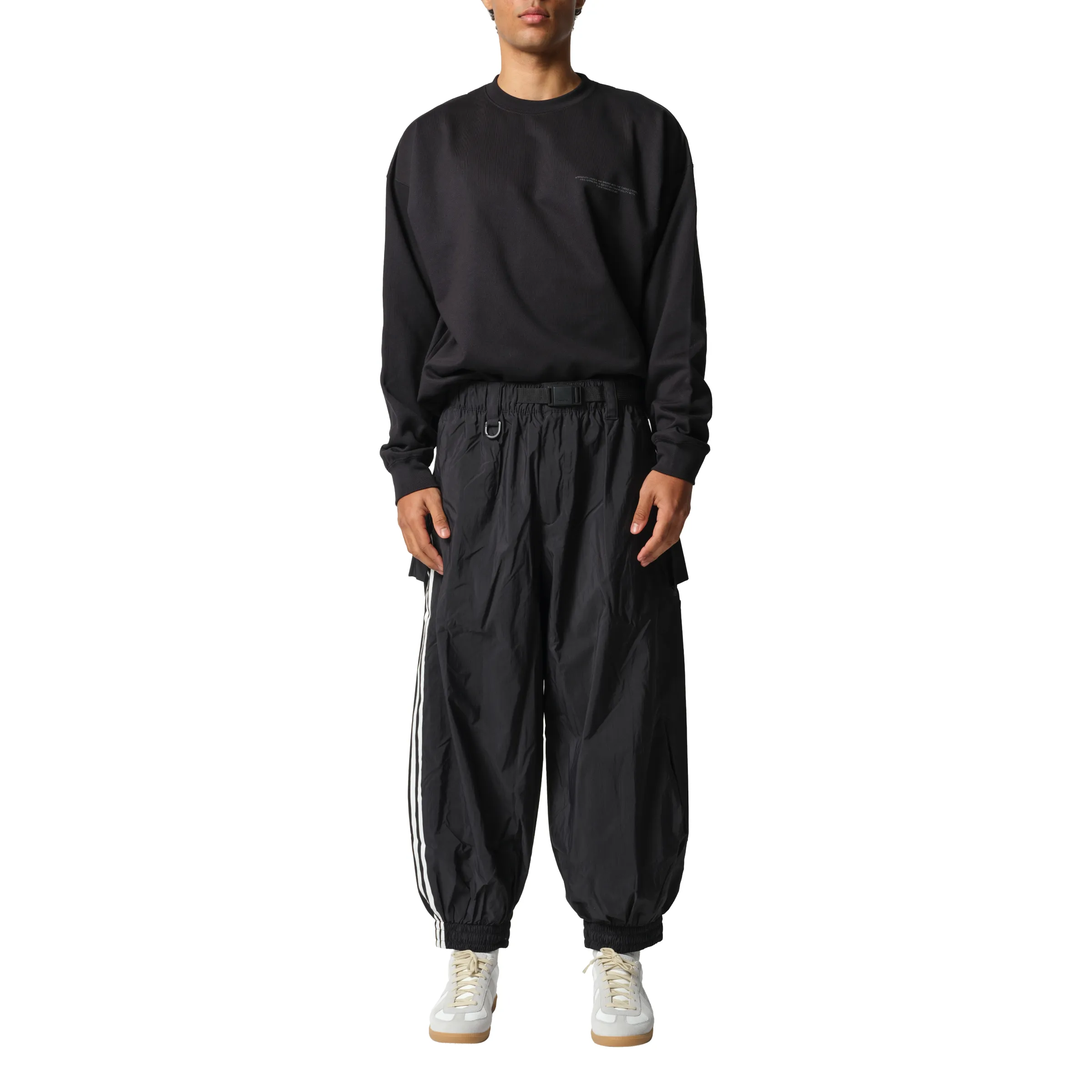 3 Stripe Nylon Pants in Black sold by MARAIS product image thumbnail 4