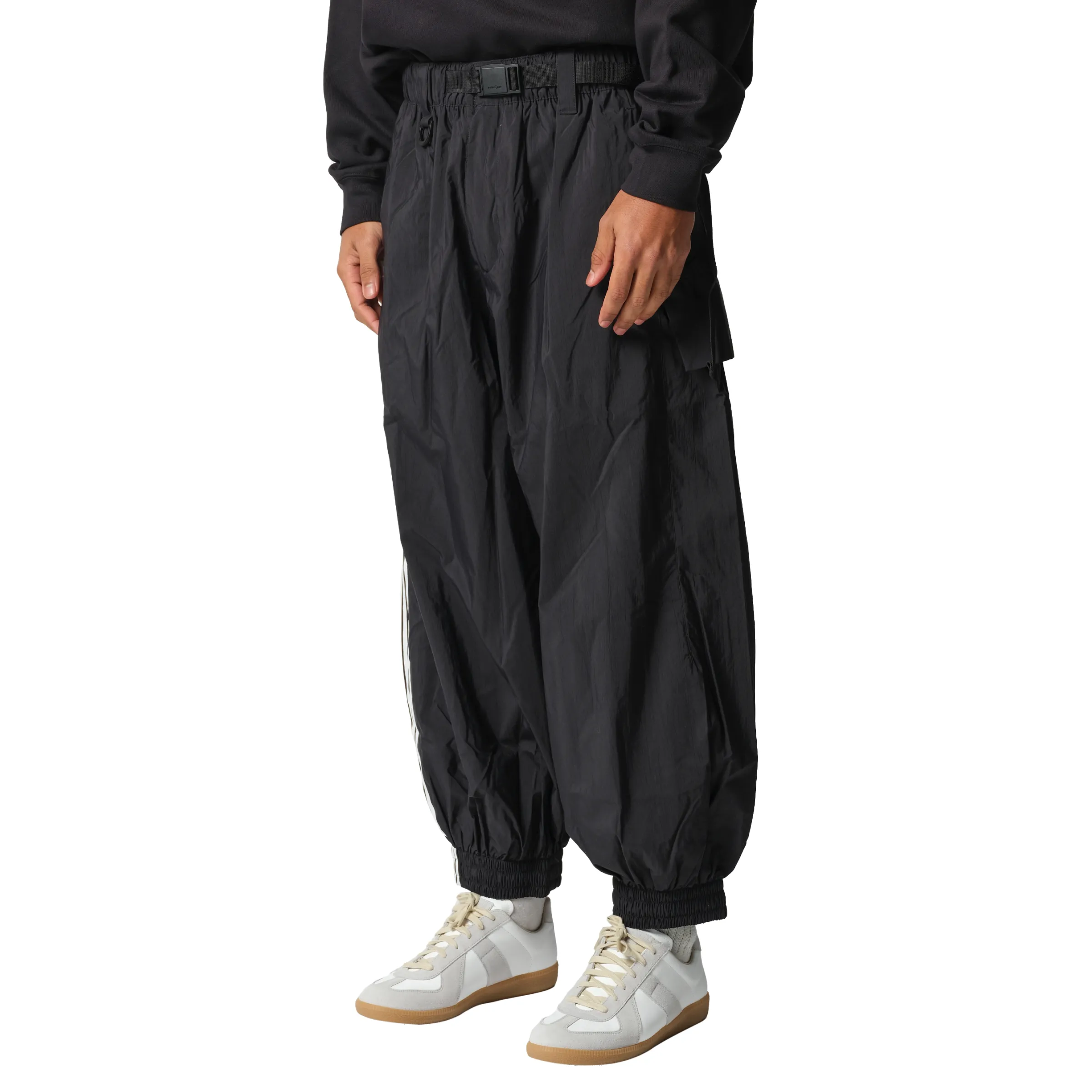 3 Stripe Nylon Pants in Black sold by MARAIS product image thumbnail 5