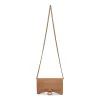 Hourglass Embossed Croc Wallet On Chain in Nude Beige sold by MARAIS