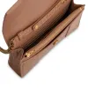 Hourglass Embossed Croc Wallet On Chain in Nude Beige sold by MARAIS