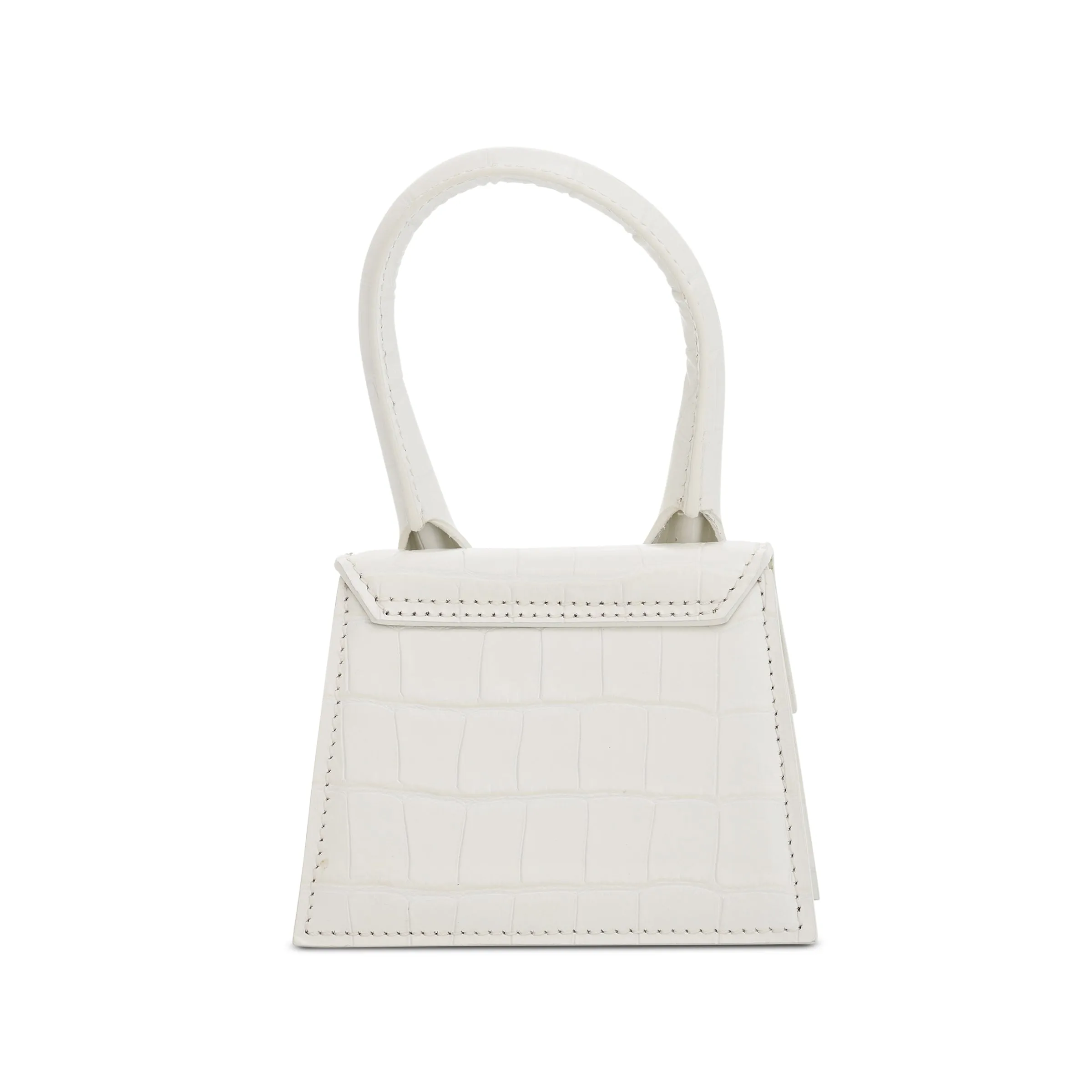 Le Chiquito Mini Croc Embossed Leather Bag in Ivory sold by MARAIS product image thumbnail 4