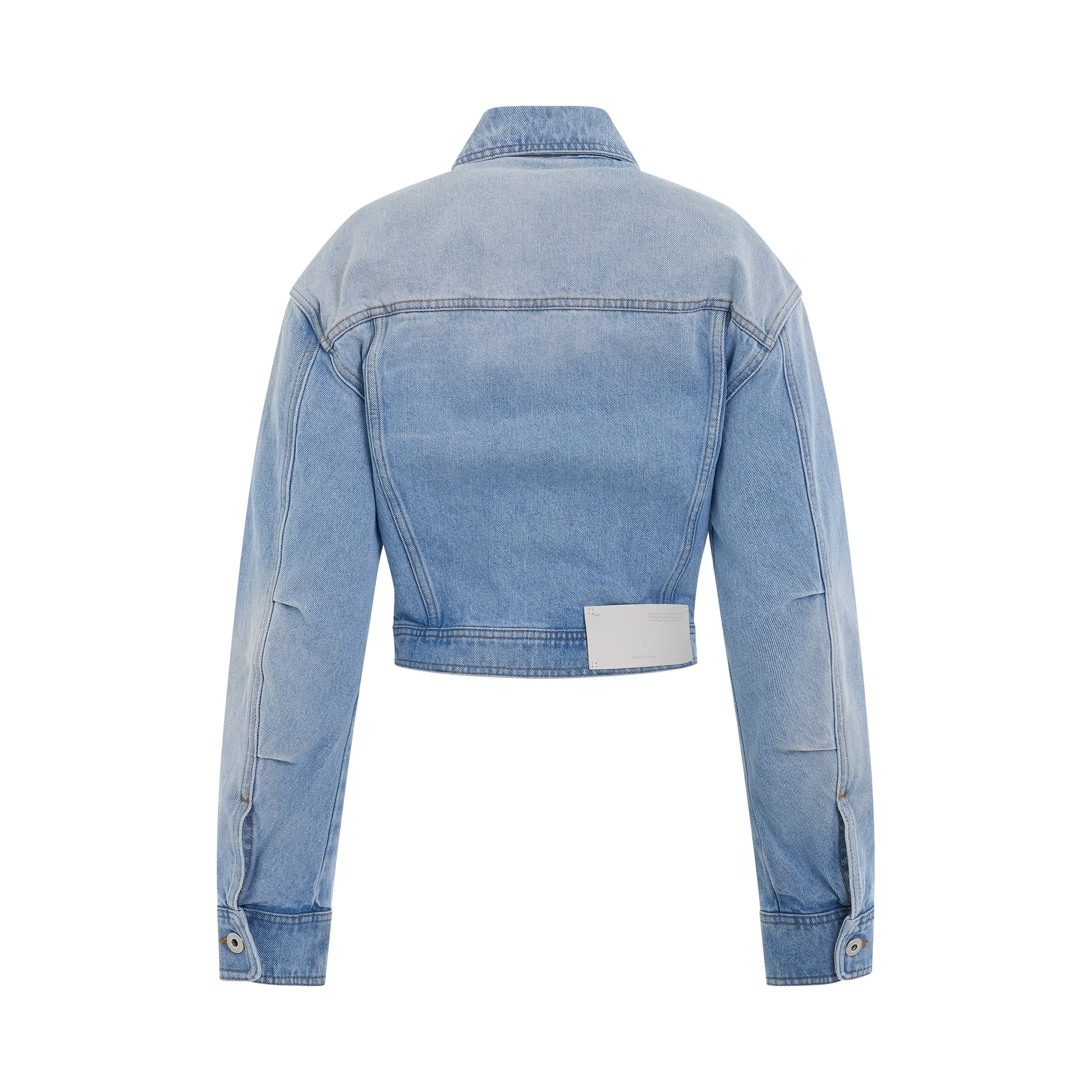 Toybox Bleach Crop Jacket in Light Blue sold by MARAIS product image thumbnail 4