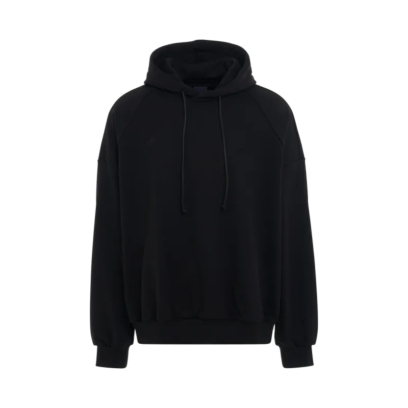 Oversized Cotton Hoodie in Black sold by MARAIS
