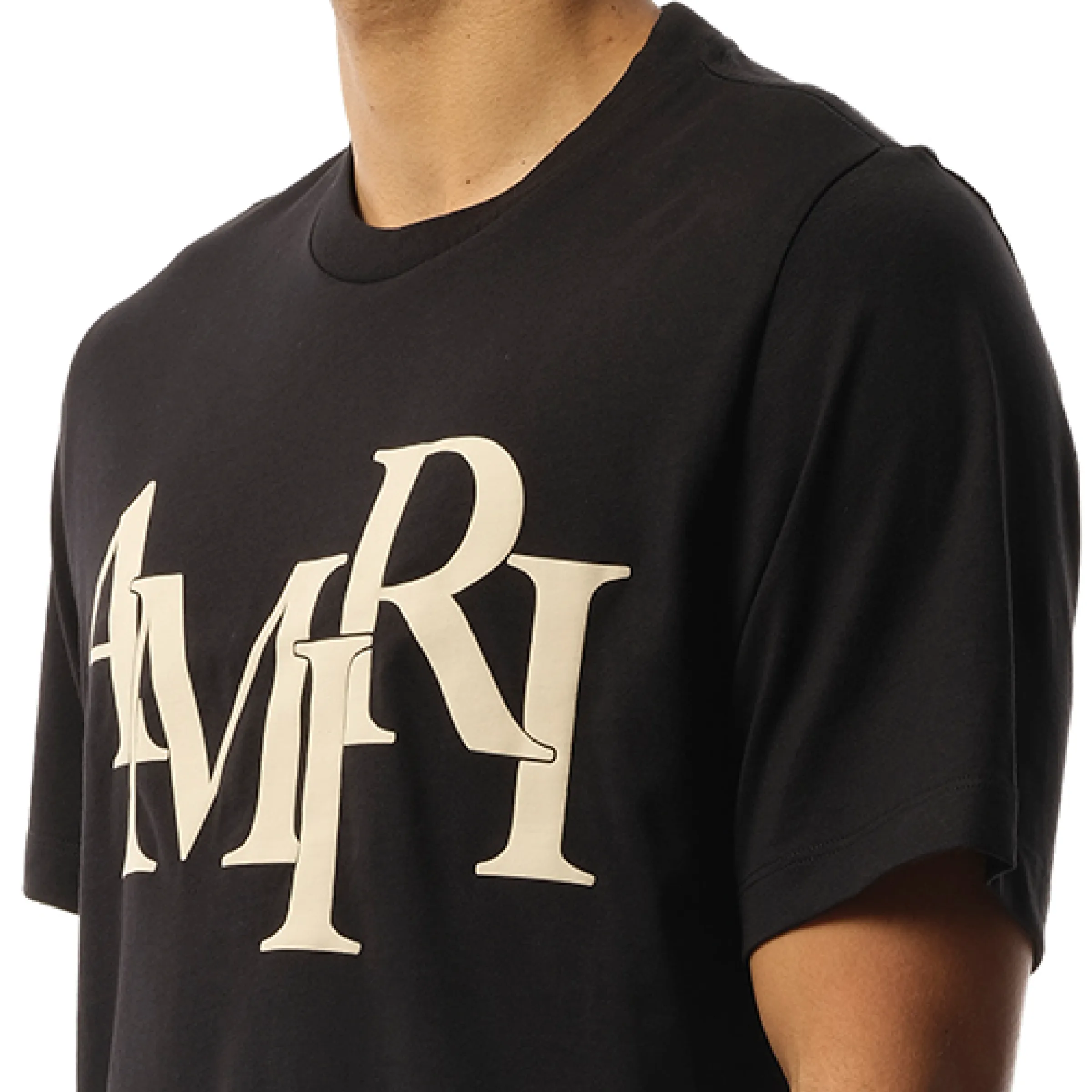 Amiri Staggered T-Shirt in Black sold by MARAIS product image thumbnail 3