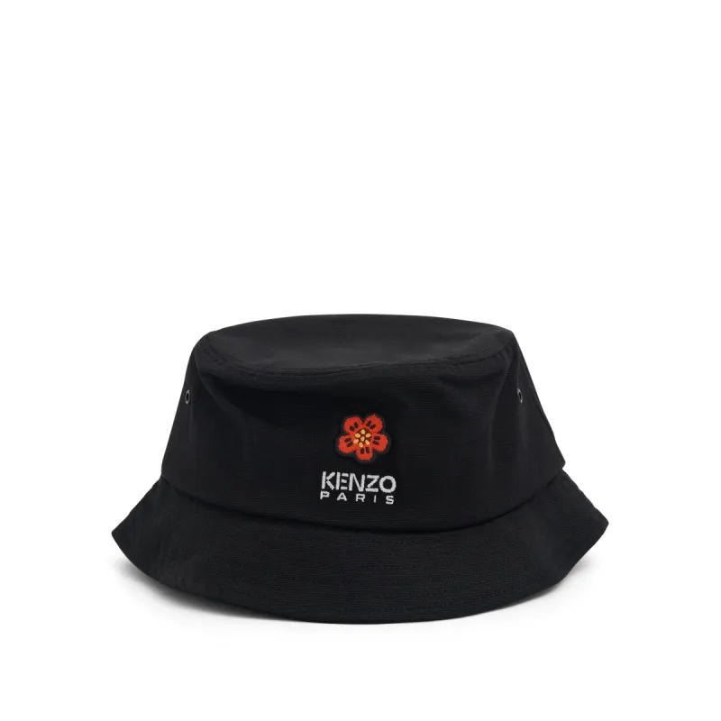 Boke Flower Crest Bucket Hat in Black sold by MARAIS