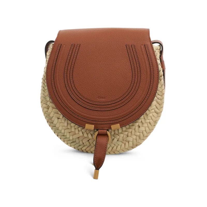 Small Marcie Crossbody Basket Bag in Tan sold by MARAIS