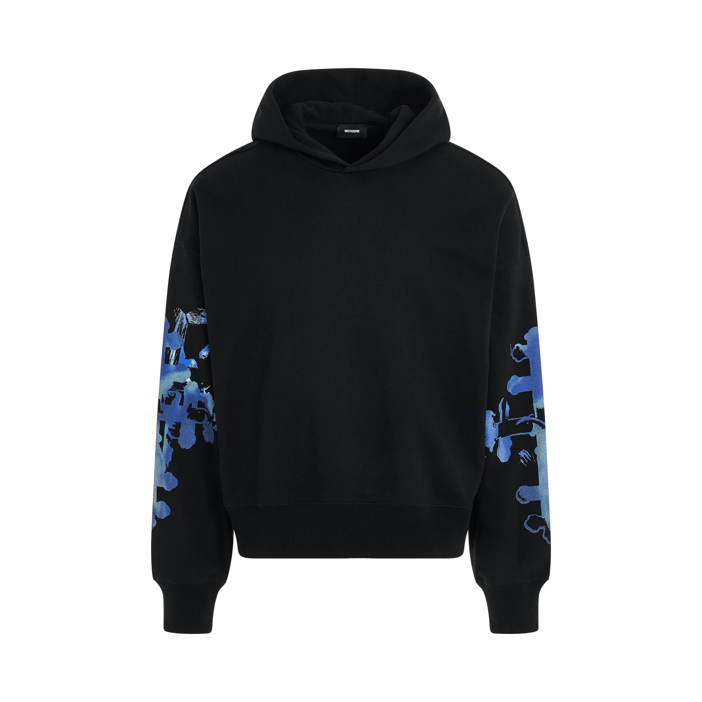 Gothic Print Hoodie in Black sold by MARAIS