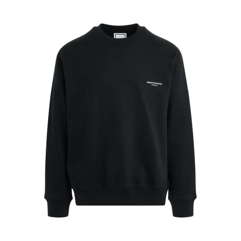 Square Label Sweatshirt in Black sold by MARAIS