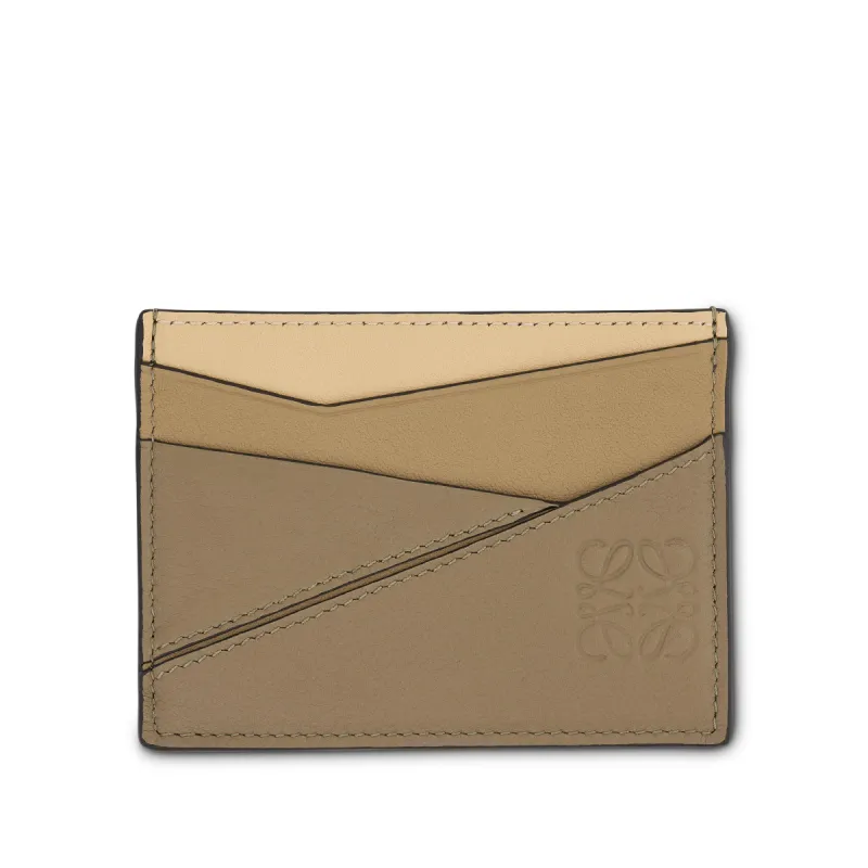 Puzzle Plain Cardholder in Classic Calfskin in Clay Green/Butter made by Loewe