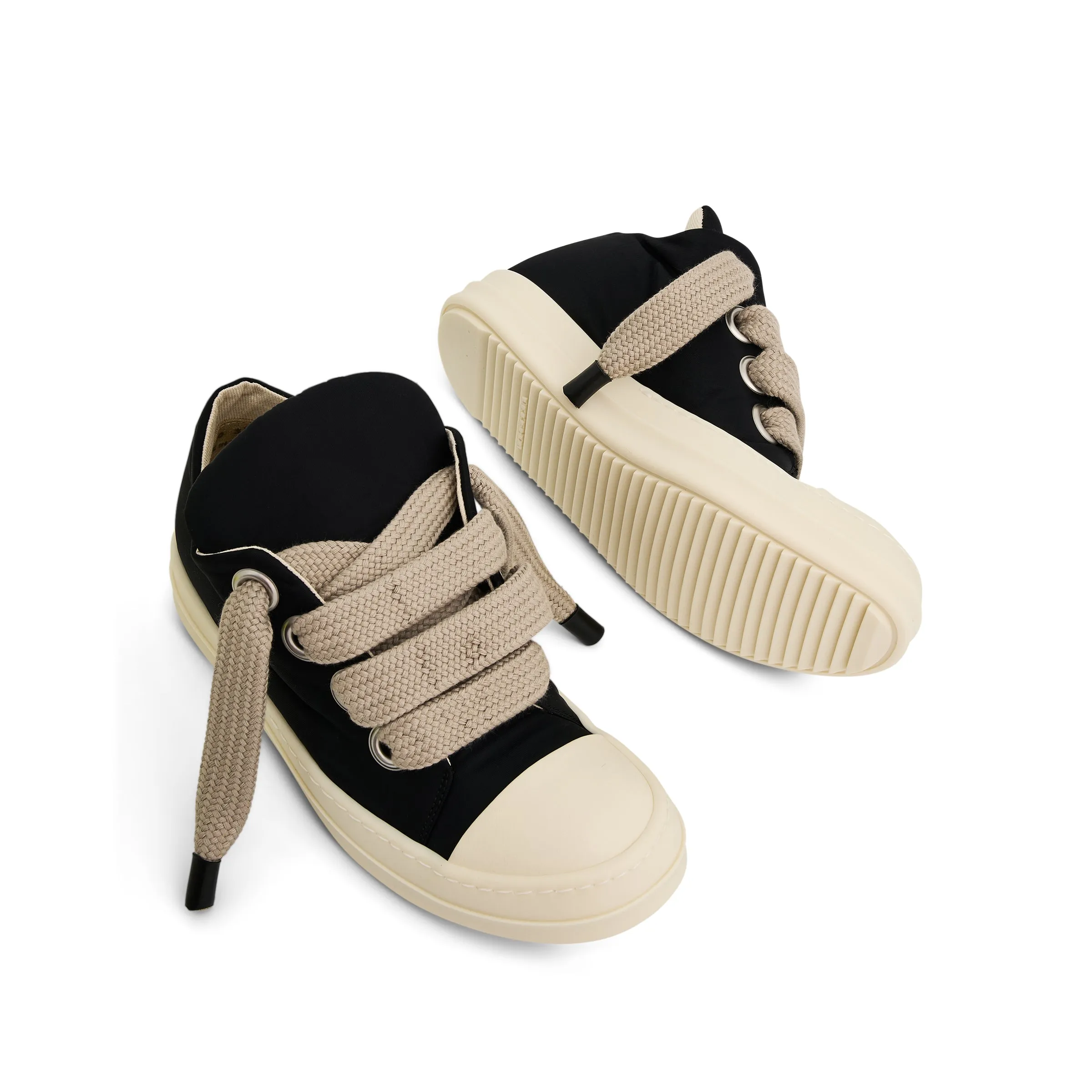 Jumbo Lace Puffer Sneaker in Black/Pearl/Milk sold by MARAIS product image thumbnail 4