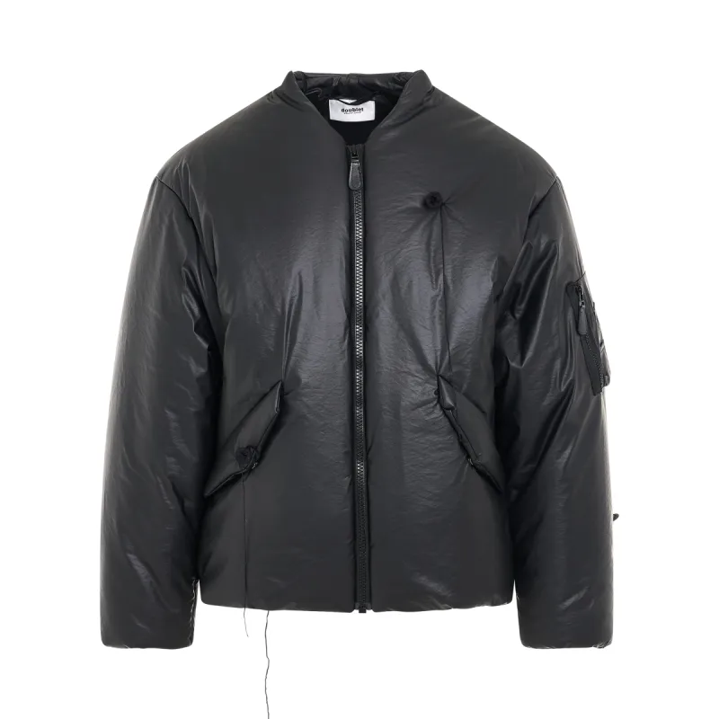 Balloon Bomber Jacket in Black sold by MARAIS