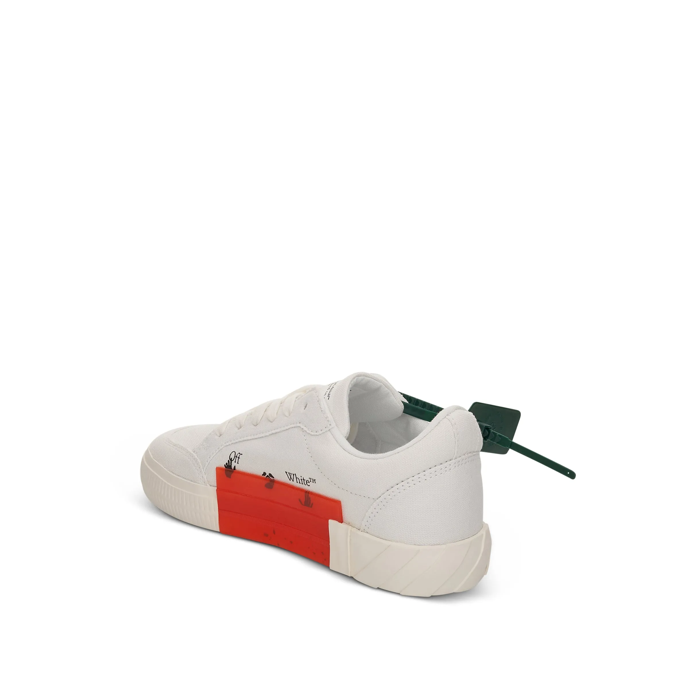 Low Vulcanized Canvas Sneakers in White & Black Colour sold by MARAIS product image thumbnail 4