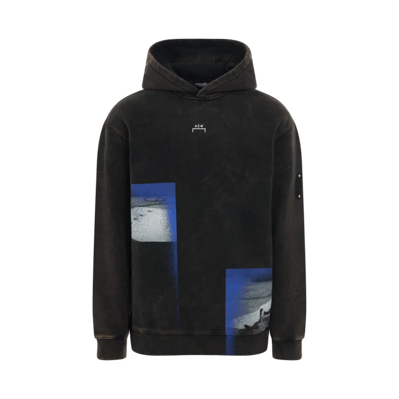 Bouchards Photographic Print Hoodie in Black sold by MARAIS